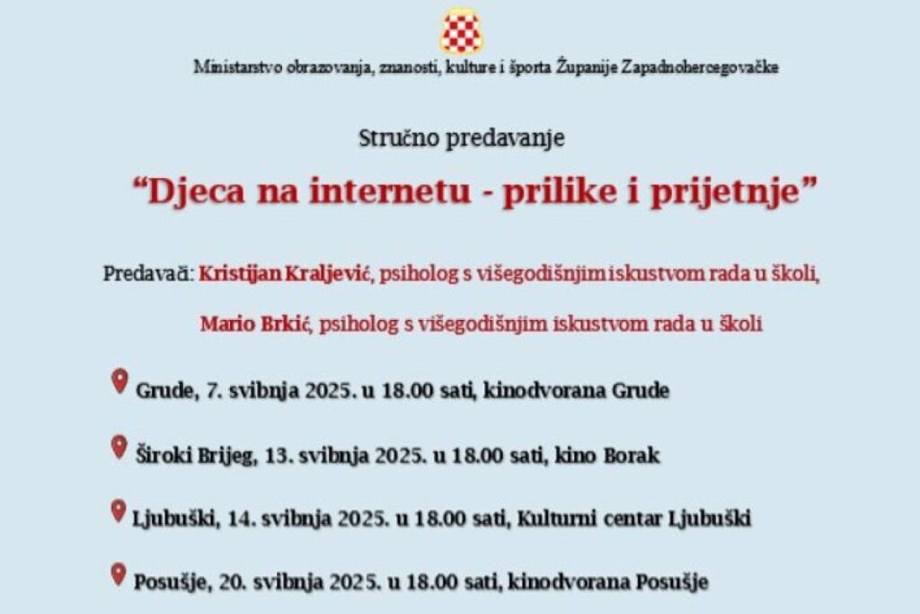 Djeca na internetu – prilike i prijetnje