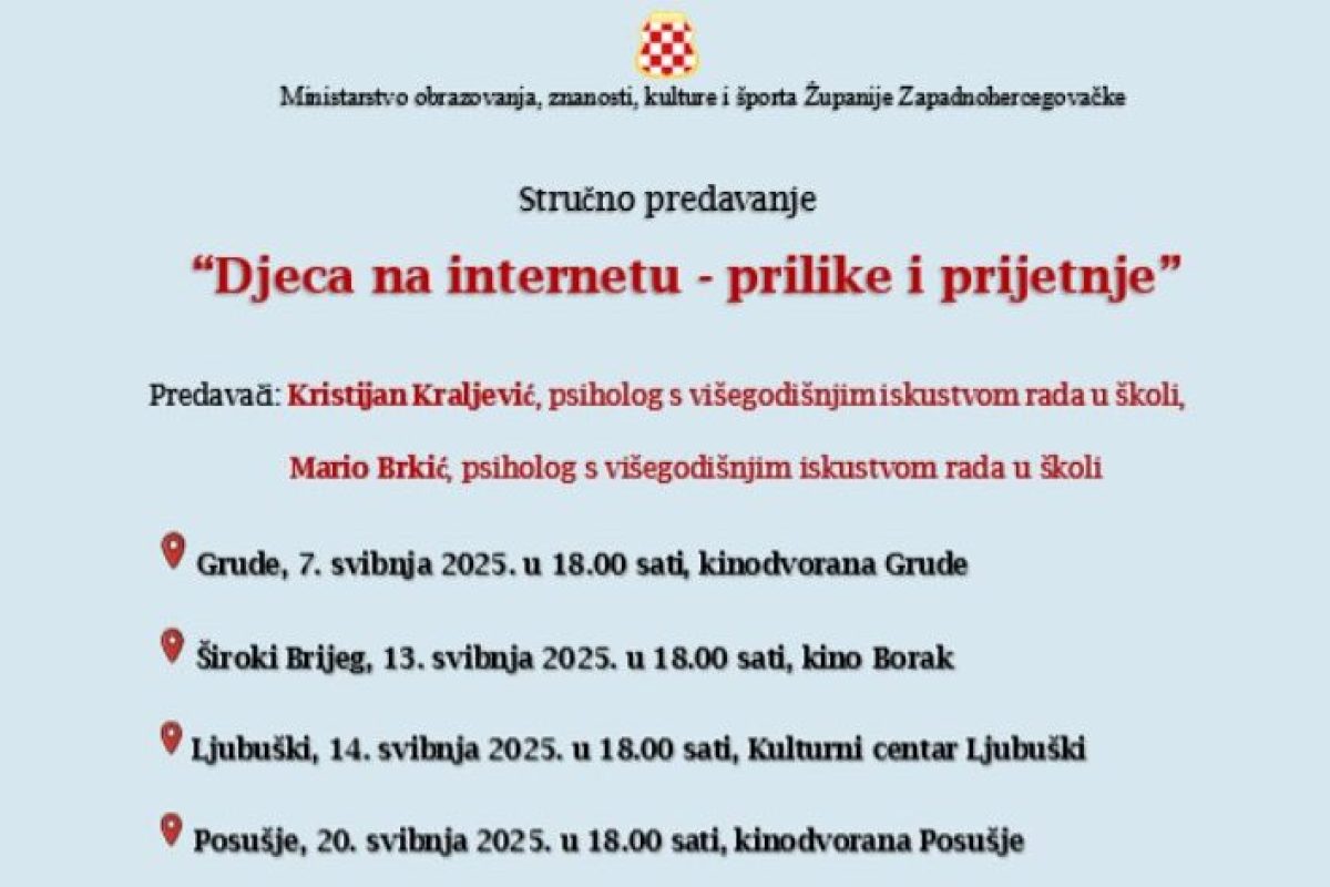 Djeca na internetu – prilike i prijetnje